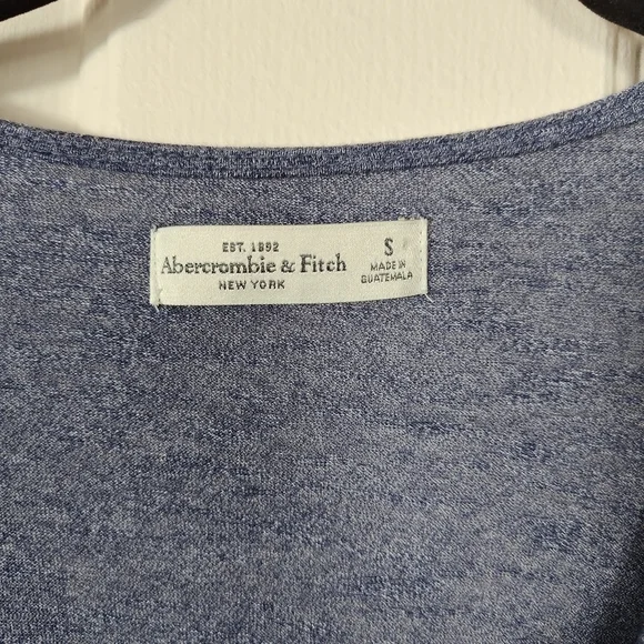 A&F draped top V-neck Hi Low Design Grey Size S - Picture 8 of 9